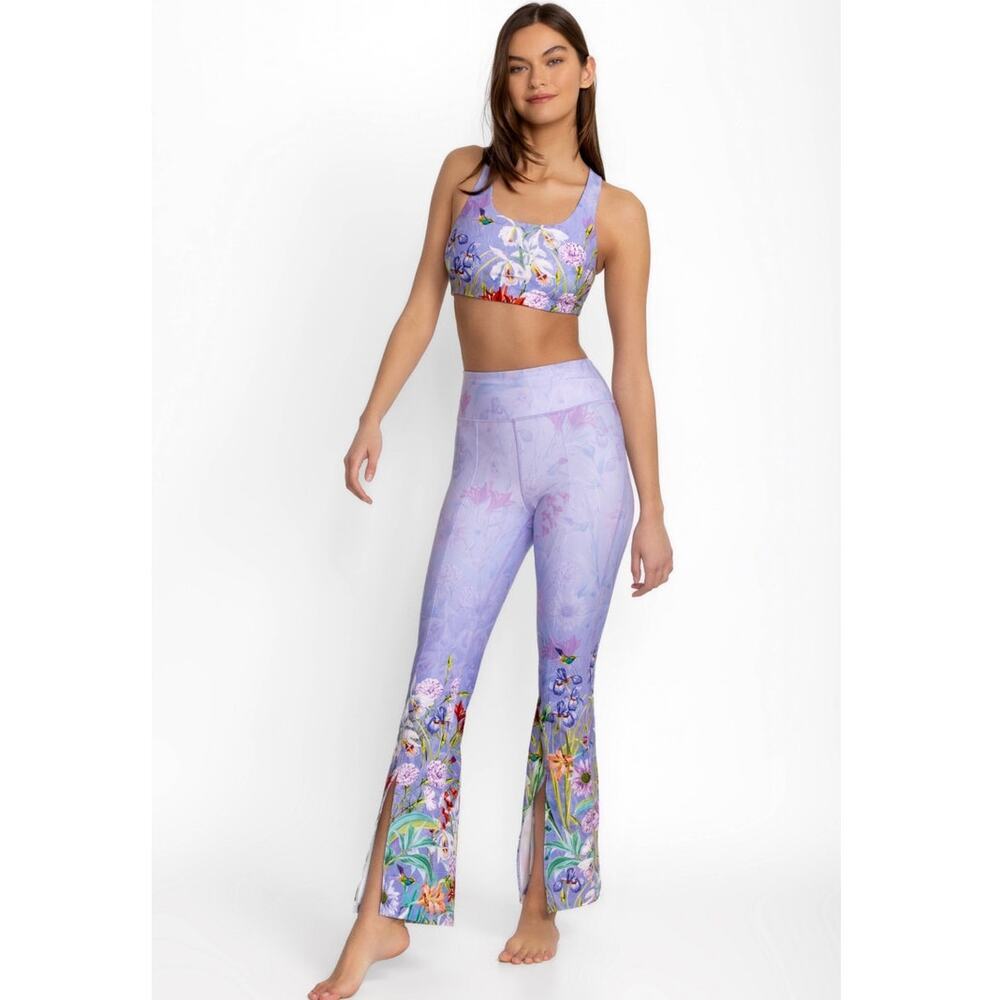 Johnny Was Bee Active Hight Waist Slit Legging Size Large